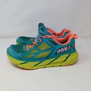 HOKA ONE ONE Womens 8.5 Clifton 1 Running Shoes Retro Neon Sport